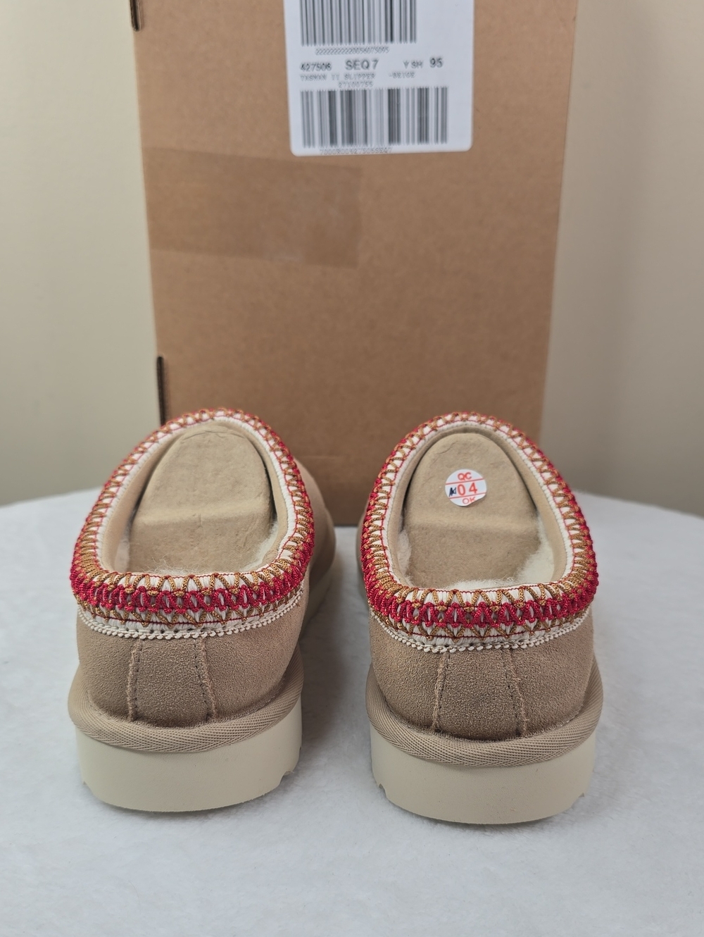 Womens Ugg Tasman II Slippers Beige Sz 7 - Picture 3 of 6